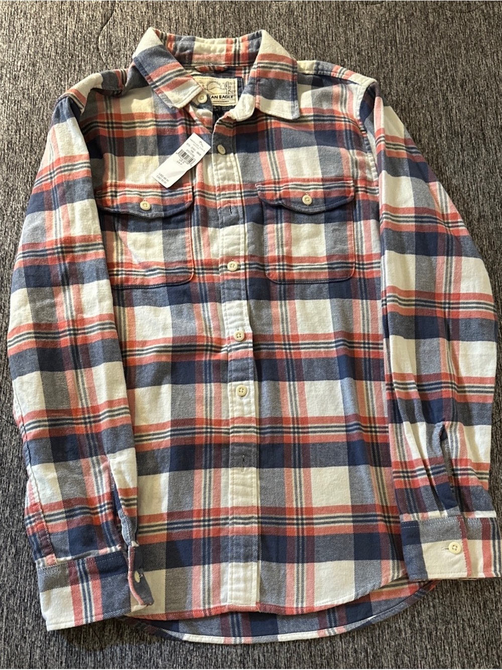 American Eagle Men's Plaid Flannel Shirt